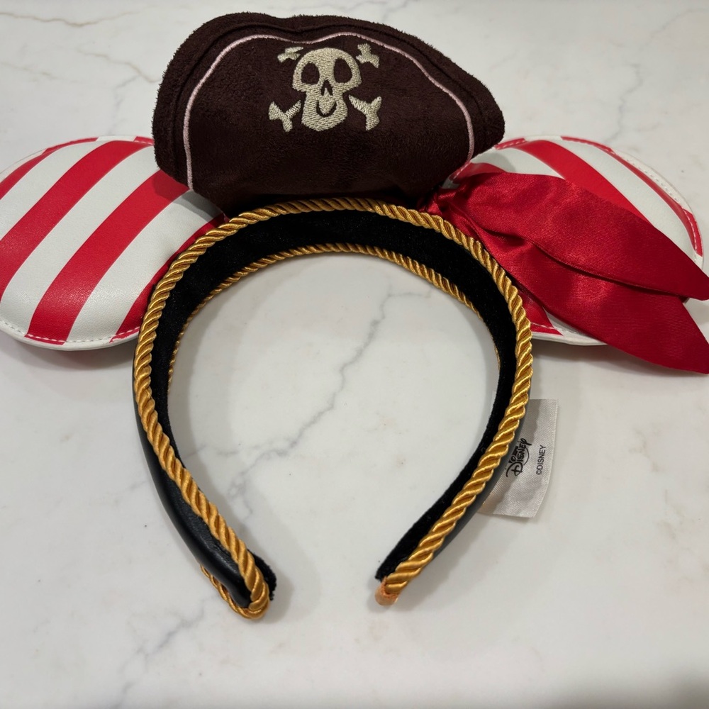 Disney Mickey Minnie Mouse Pirates of the Caribbean Ears Headband new